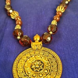 indian style necklace with beads